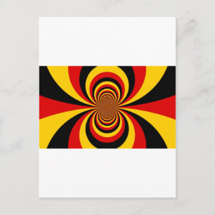 I Love Germany National Flag Colors Art Print Postcard