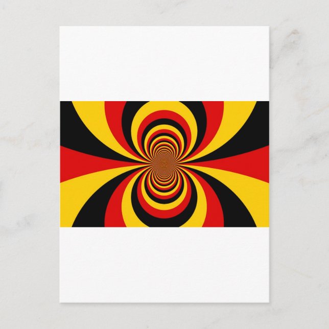 I Love Germany National Flag Colors Art Print Postcard (Front)