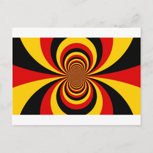 I Love Germany National Flag Colors Art Print Postcard