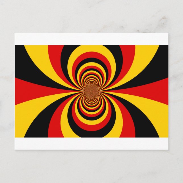I Love Germany National Flag Colors Art Print Postcard (Front)