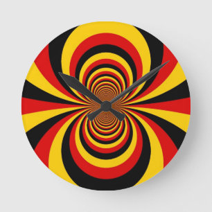 I Love Germany National Flag Colors Art Print Round Clock