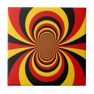 I Love Germany National Flag Colors Art Print Tile