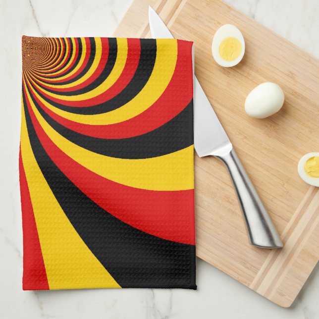 I Love Germany National Flag Colors Art Print Towel (Quarter Fold)