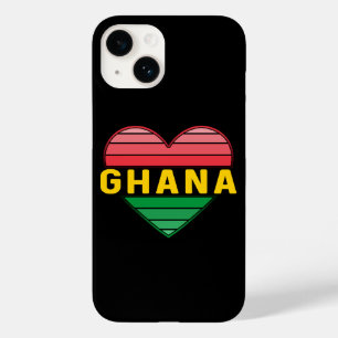 I Love Ghana, Ghanaian Heart Case-Mate iPhone 14 Case