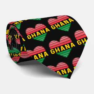 I Love Ghana, Ghanaian Heart Neck Tie