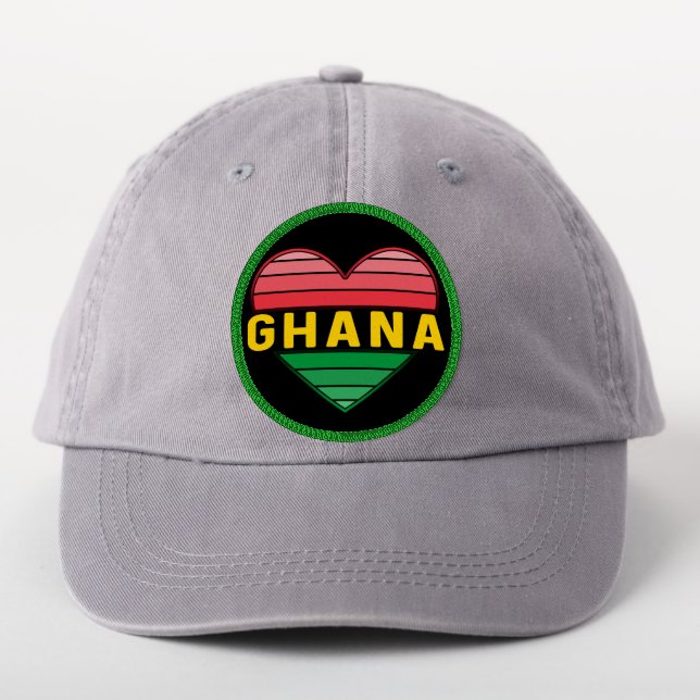 I Love Ghana, Ghanaian Heart Patch (On Headwear)