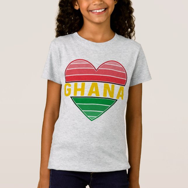 I Love Ghana, Ghanaian Heart T-Shirt (Front)