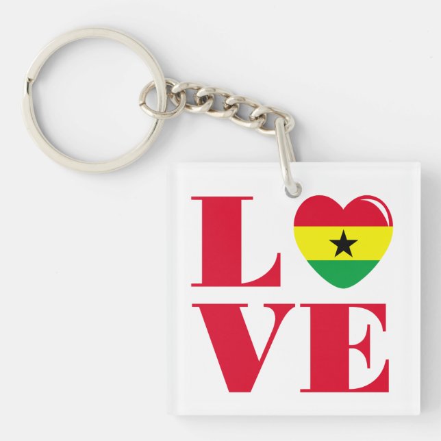 I love Ghana Keychain (Front)