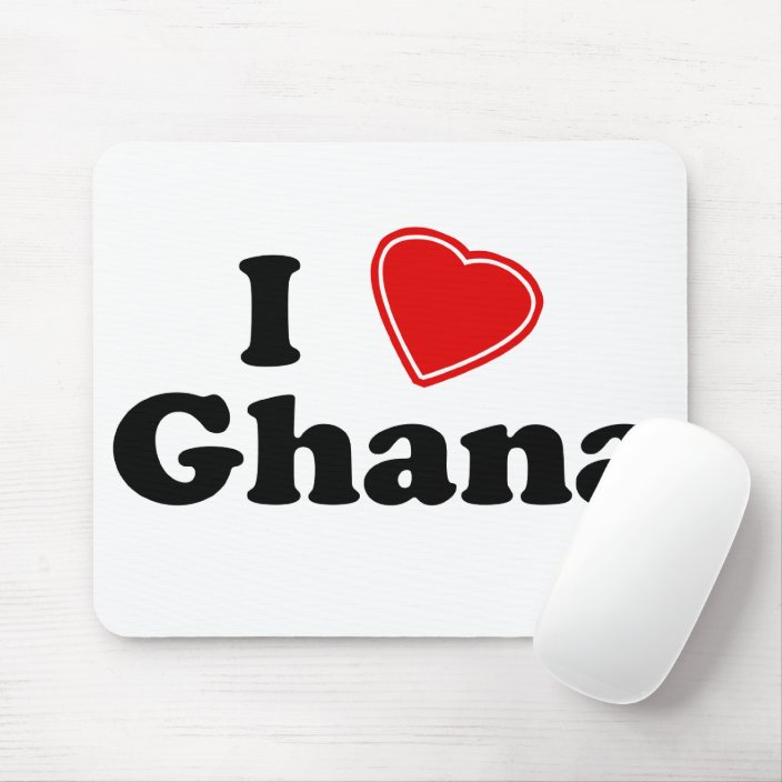 I Love Ghana Mouse Pad