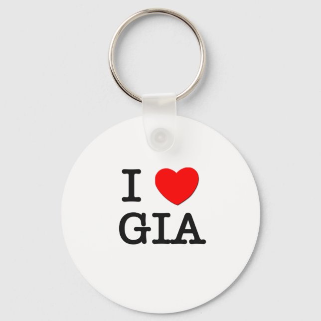 I Love Gia Keychain (Front)