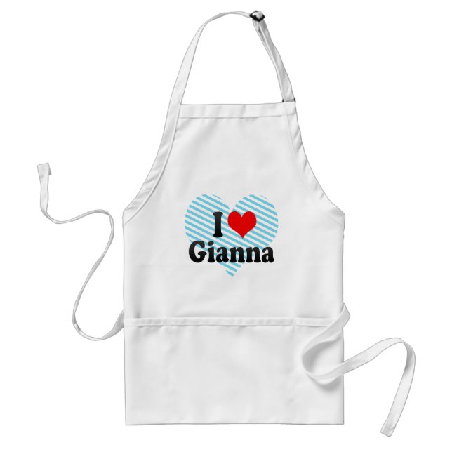 I love Gianna Adult Apron (Front)