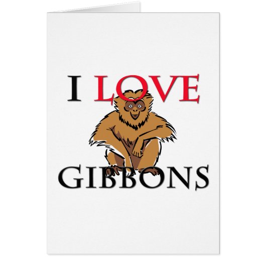 I Love Gibbons Cards (Front)