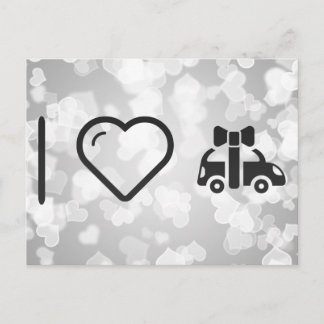 I Love Gift Cars Postcard