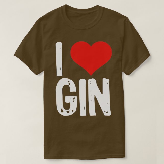 I Love Gin 2 T-Shirt (Design Front)