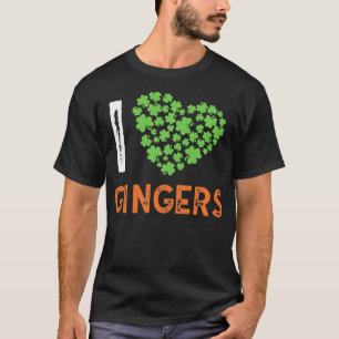 I Love Ginger Funny I Love Redhead Gift Idea T-Shirt