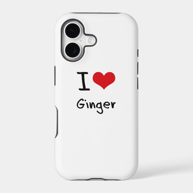I Love Ginger Iphone Case (Back)