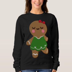 I Love Gingerbread Cookies Girls Christmas And Hol Sweatshirt