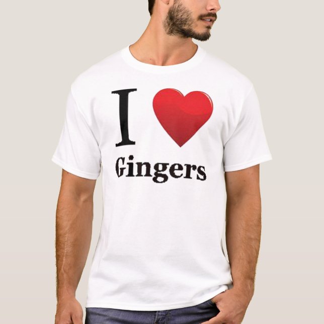 I Love Gingers T Shirt (Front)