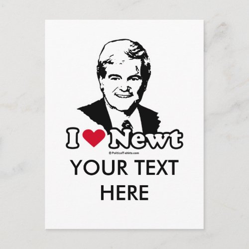 I Love Gingrich Postcard