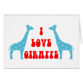 I Love Giraffe (Blue) (Front Horizontal)
