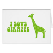I Love Giraffe (Green) (Front Horizontal)