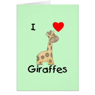 I Love Giraffes (2) Cards