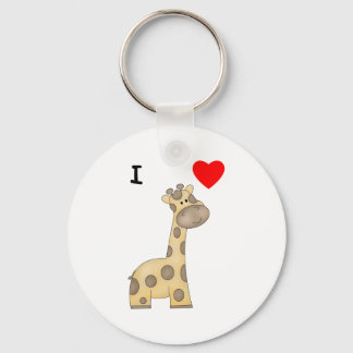I Love Giraffes (3) Keychain
