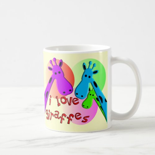 I Love Giraffes gifts Coffee Mug