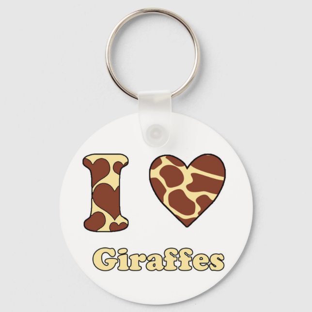 I love Giraffes Keychain (Front)