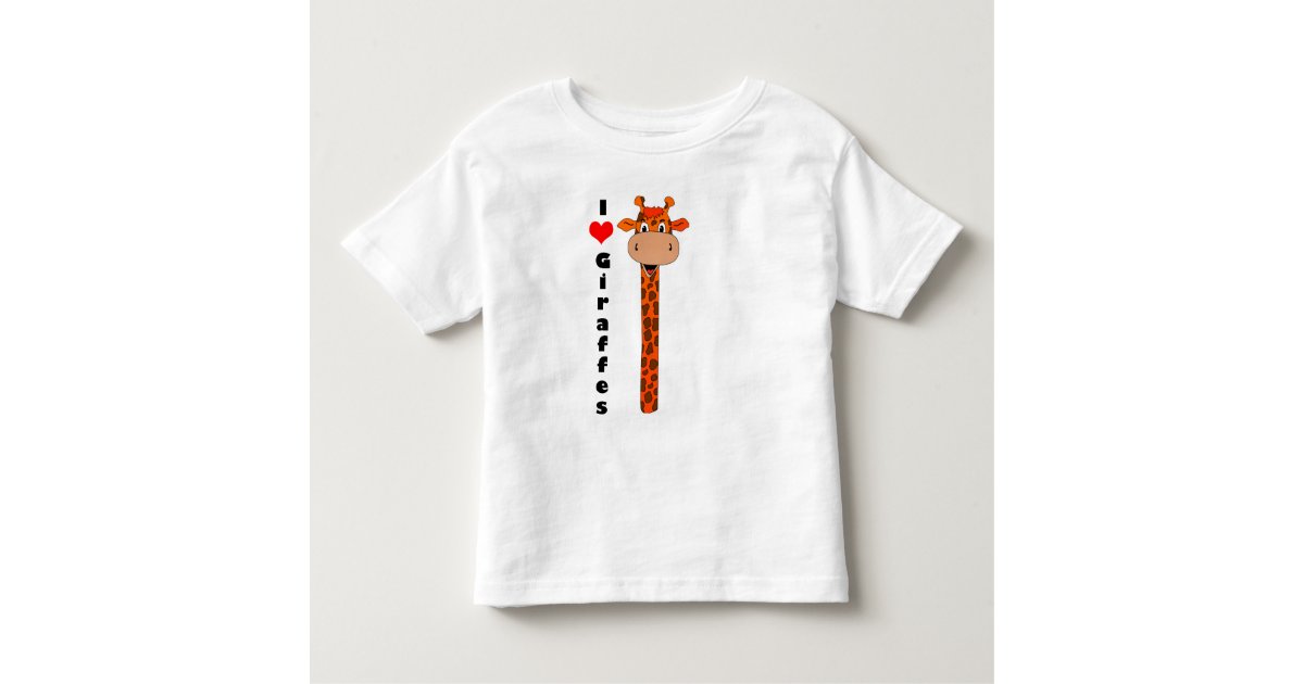 I love giraffes toddler t-shirt | Zazzle.com