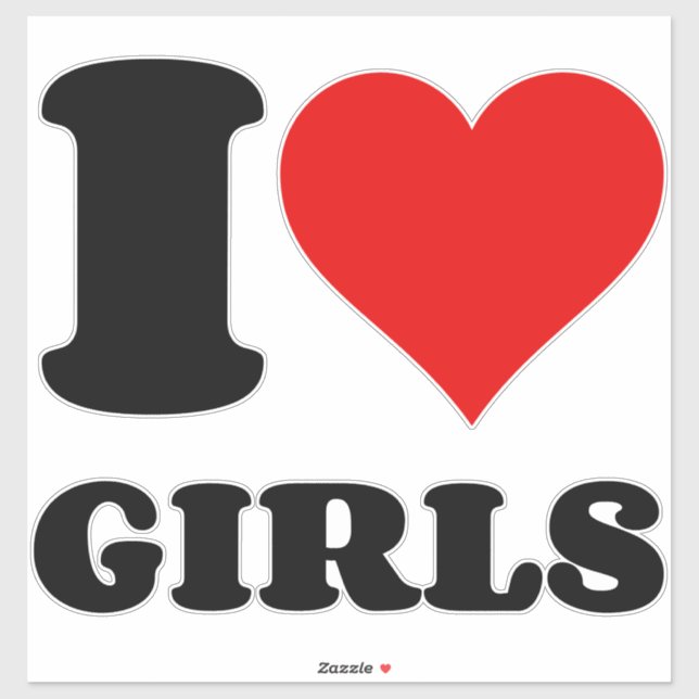 I LOVE GIRLS STICKER (Sheet)