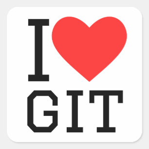 I love git square sticker