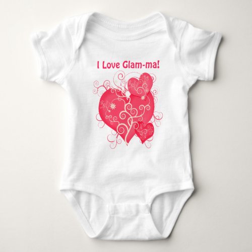 I Love Glam_ma  Baby Bodysuit