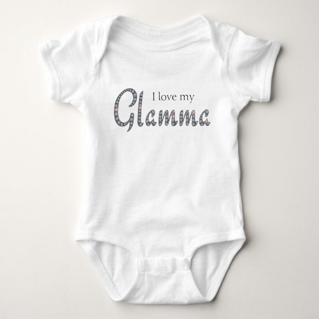 I love Glamma baby bodysuit (Front)