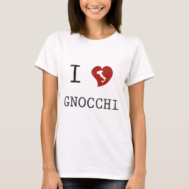 I Love Gnocchi T-Shirt (Front)