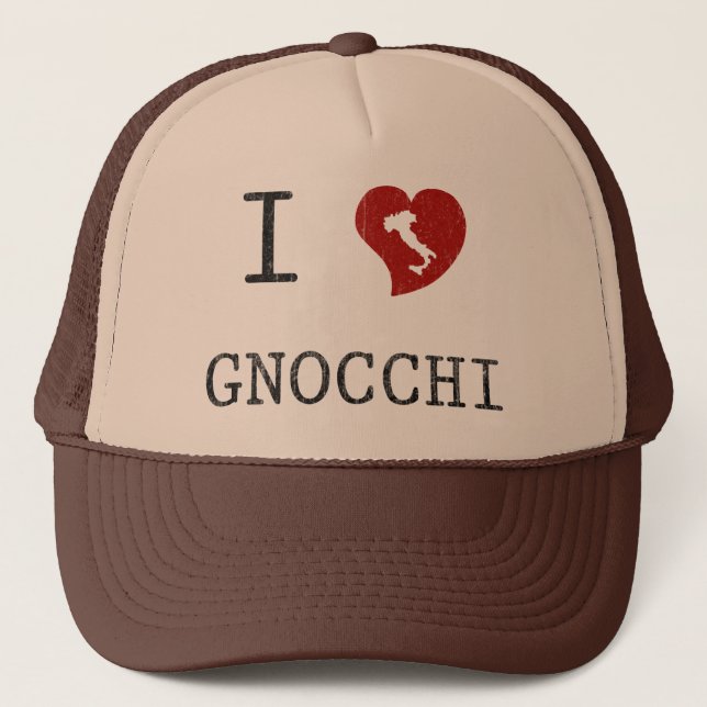 I Love Gnocchi Trucker Hat (Front)