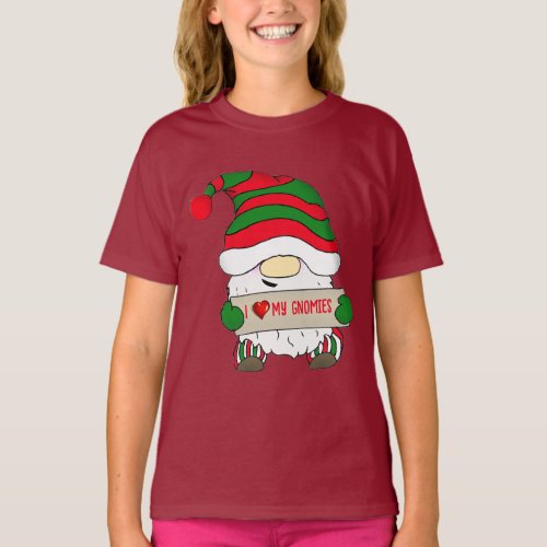 I Love Gnome Christmas T_Shirt