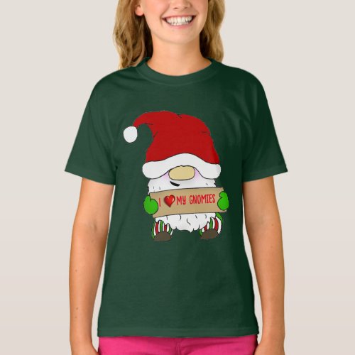 I Love Gnome Christmas T_Shirt