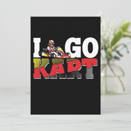 I Love Go Kart Racing Sports Race Car Invitation