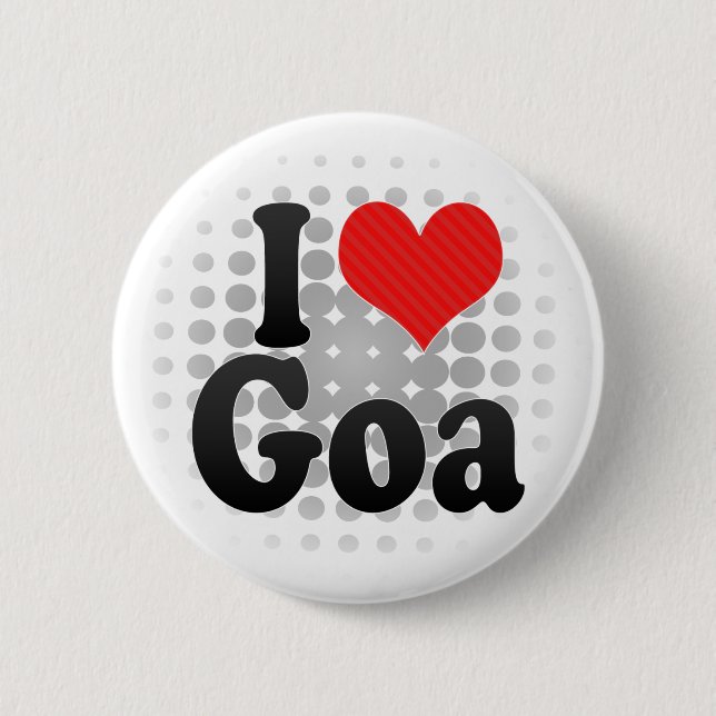 I Love Goa Pinback Button (Front)