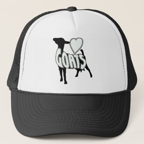 I LOVE GOATS LOGO ICON TRUCKER HAT