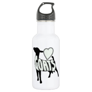 I LOVE GOATS LOGO ICON WATER BOTTLE