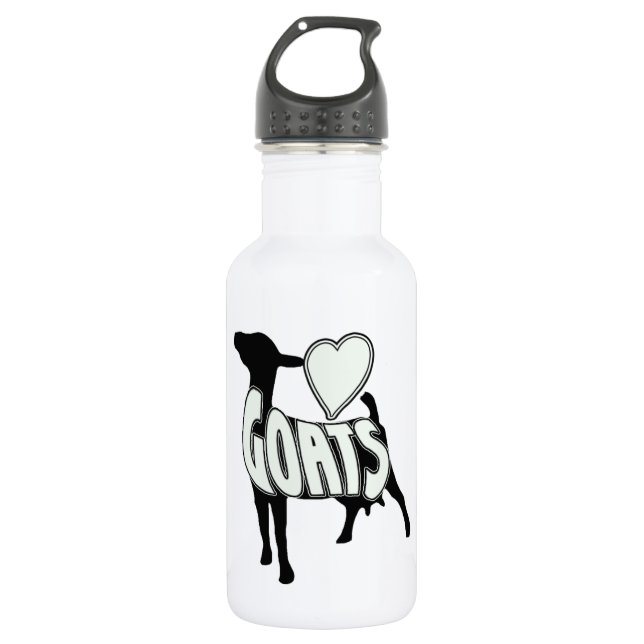 I LOVE GOATS LOGO ICON WATER BOTTLE (Front)