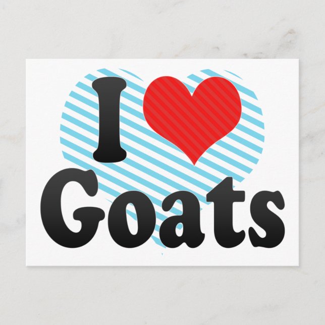I Love Goats Postcard (Front)