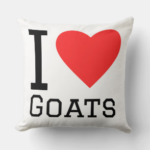 I love goats throw pillow