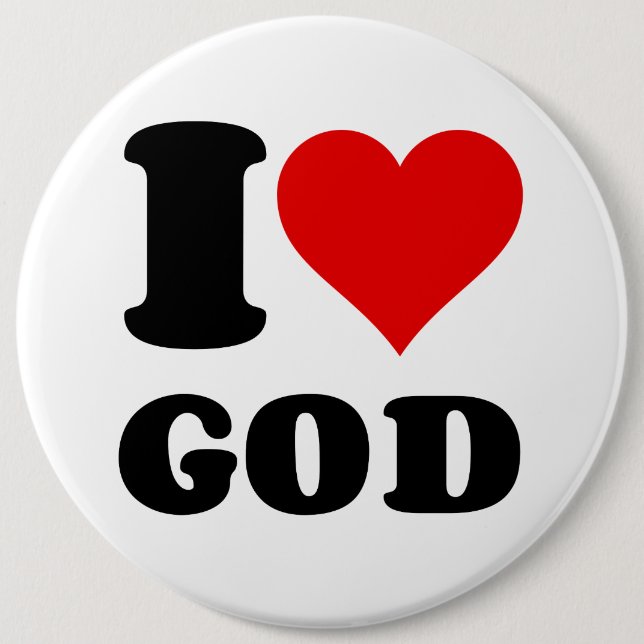 I LOVE GOD BUTTON (Front)