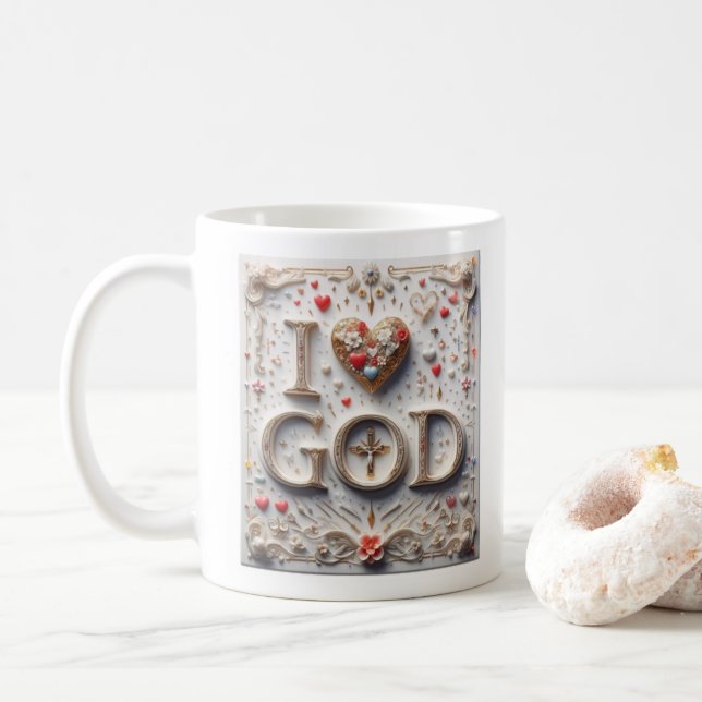 I love God Coffee Mug (With Donut)