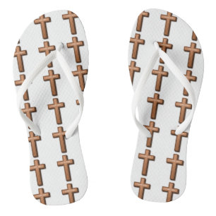 "I LOVE GOD" CROSS FLIP FLOPS