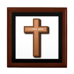 "I LOVE GOD" CROSS JEWELRY BOX