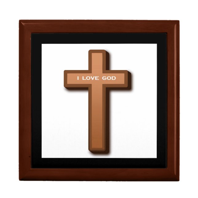 "I LOVE GOD" CROSS JEWELRY BOX (Front)